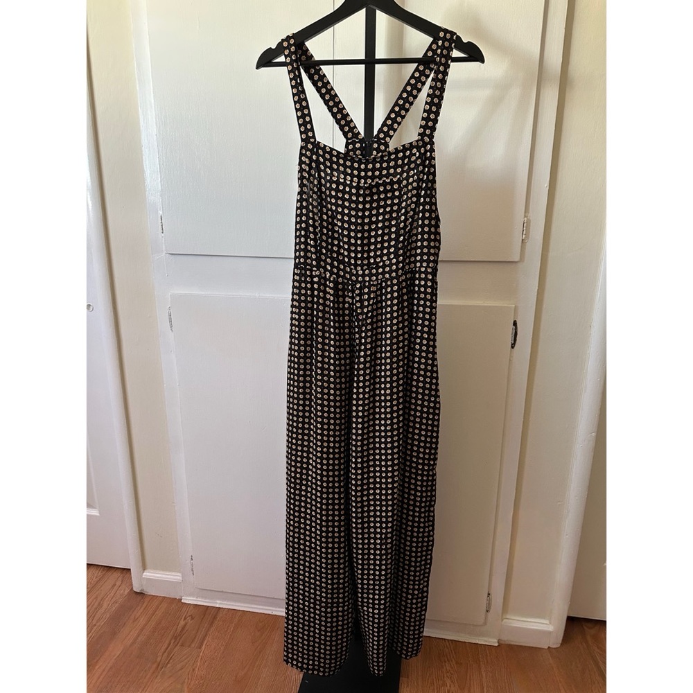 90’s Deadstock Ms Choice Daisy Print Rayon Overalls Romper Pants Sz 10 NWT VTG